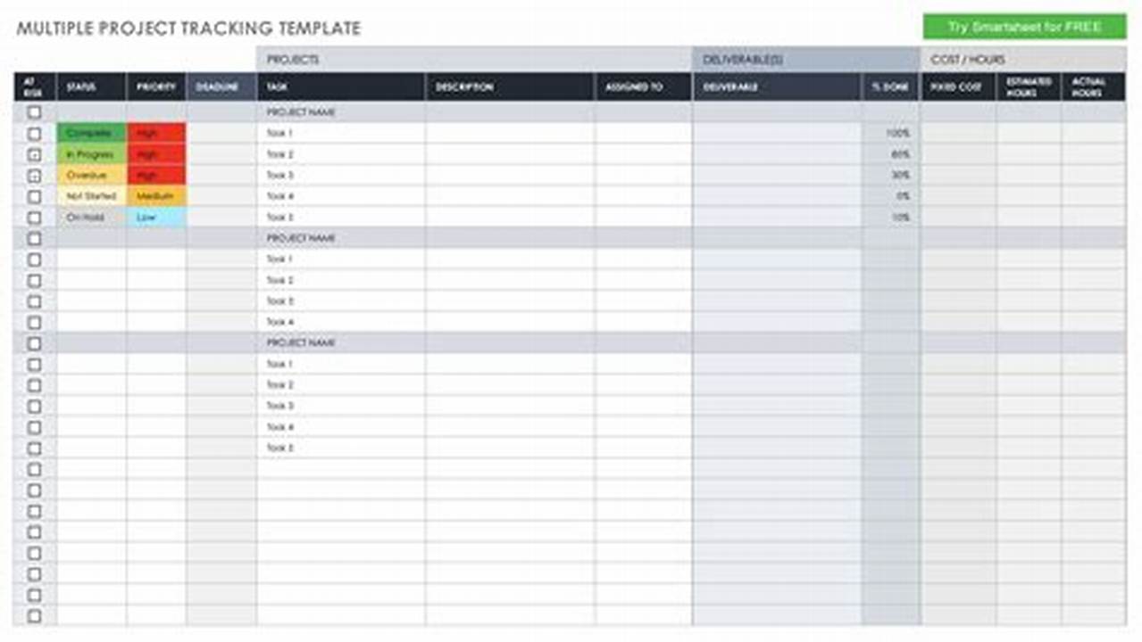 Excel Templates for Task Management and Tracking