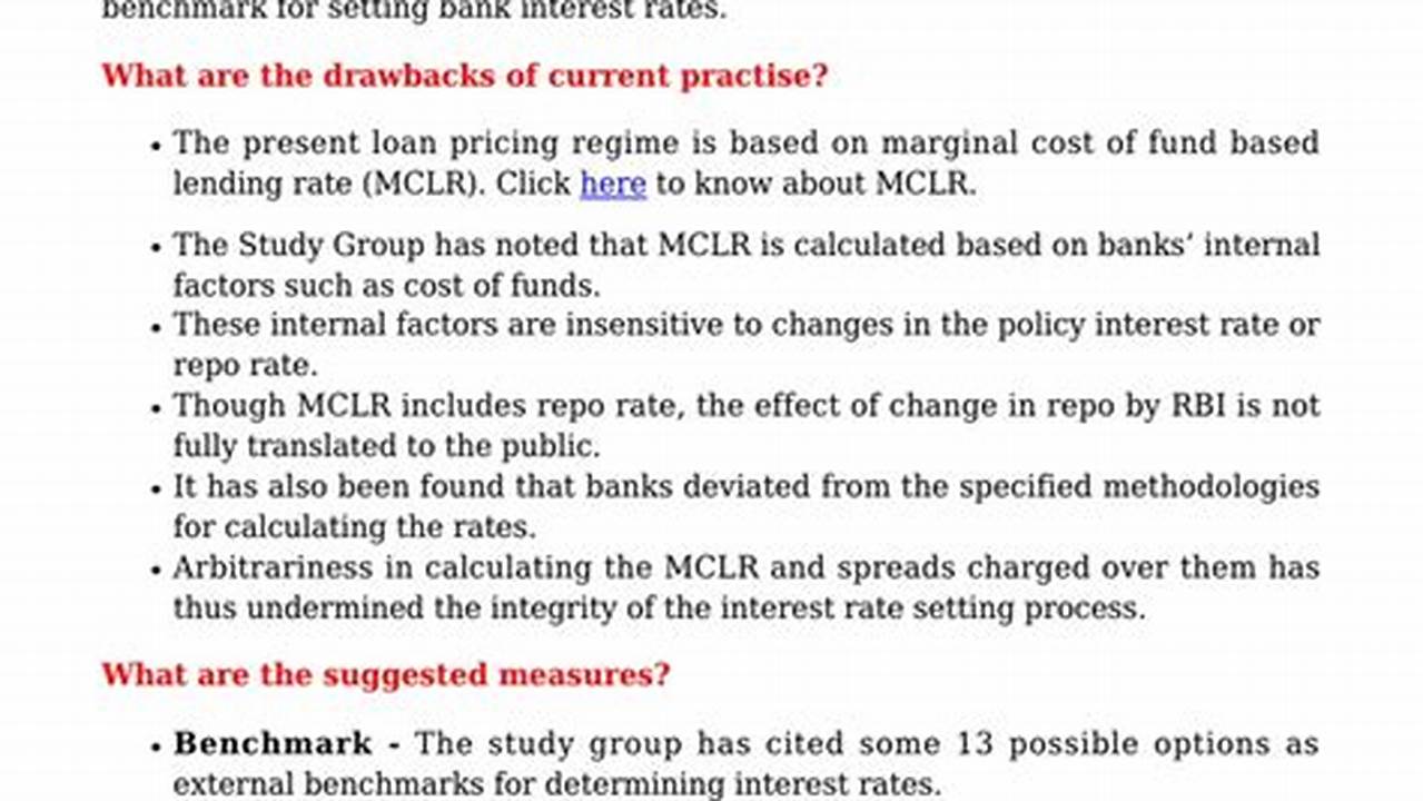 External Benchmark, Loan