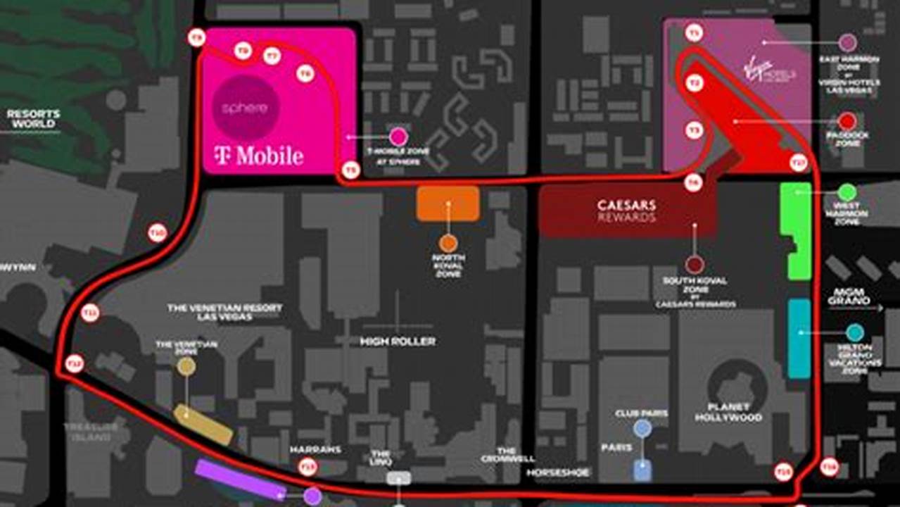 F1 2024 Las Vegas Track Layout
