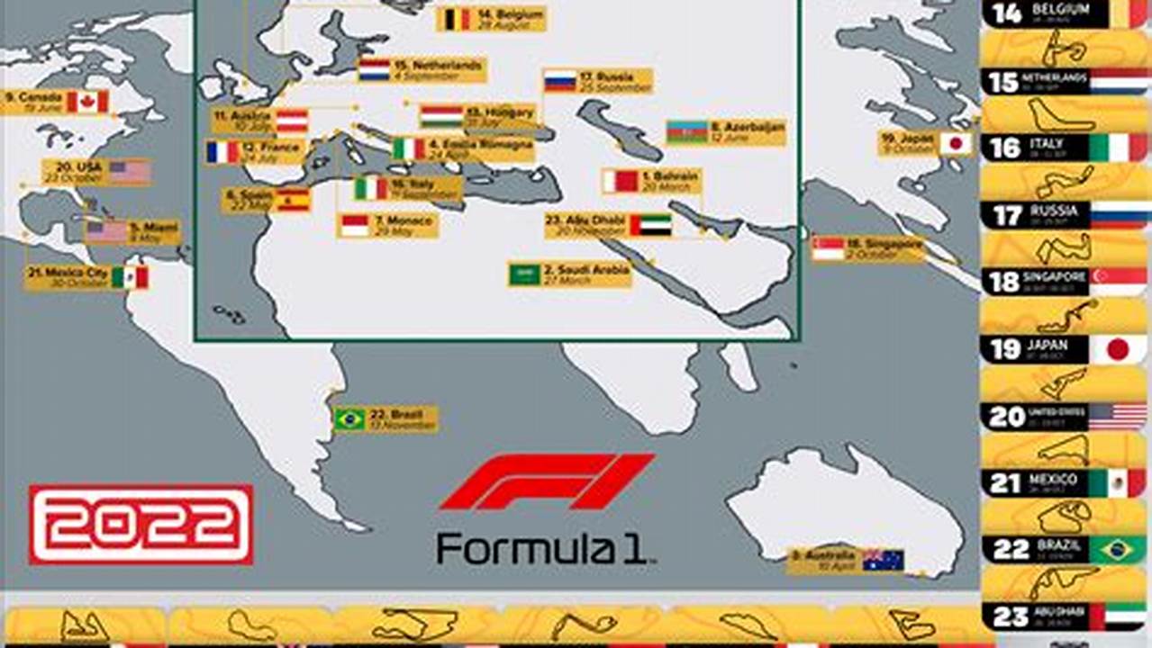 F1 Races 2024 Map