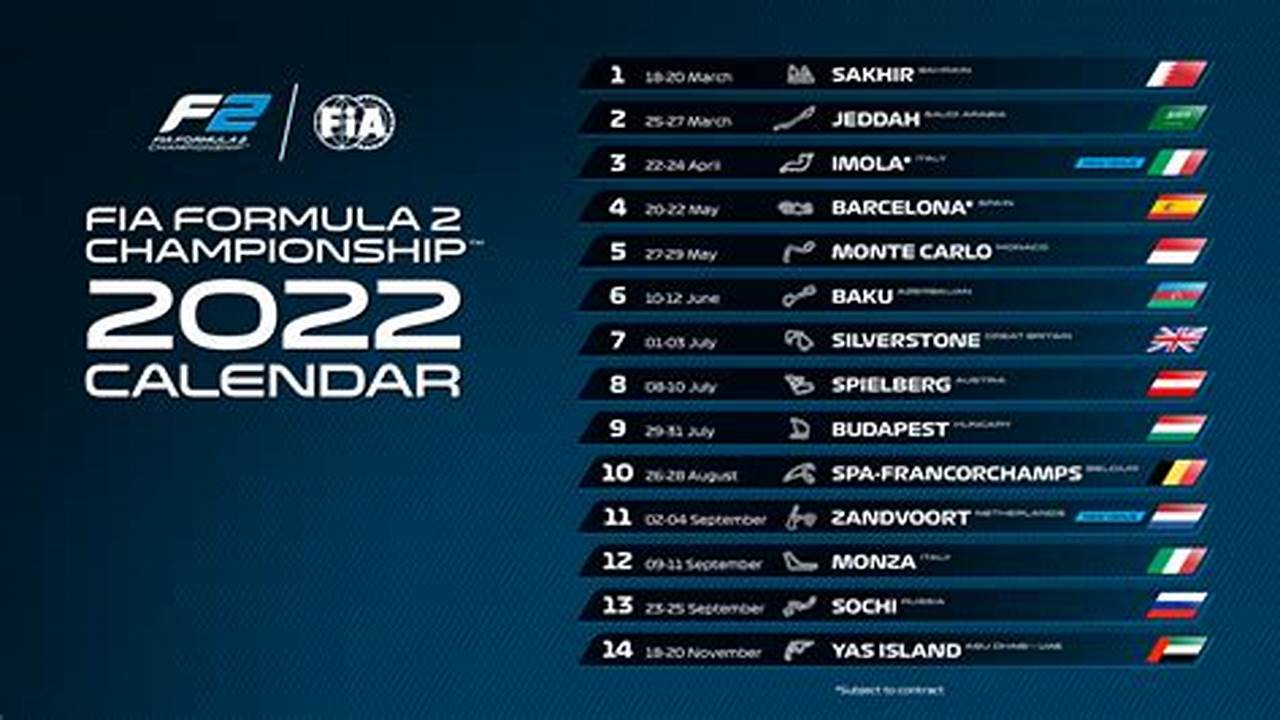 F1 Schedule Desk Calendar 2024