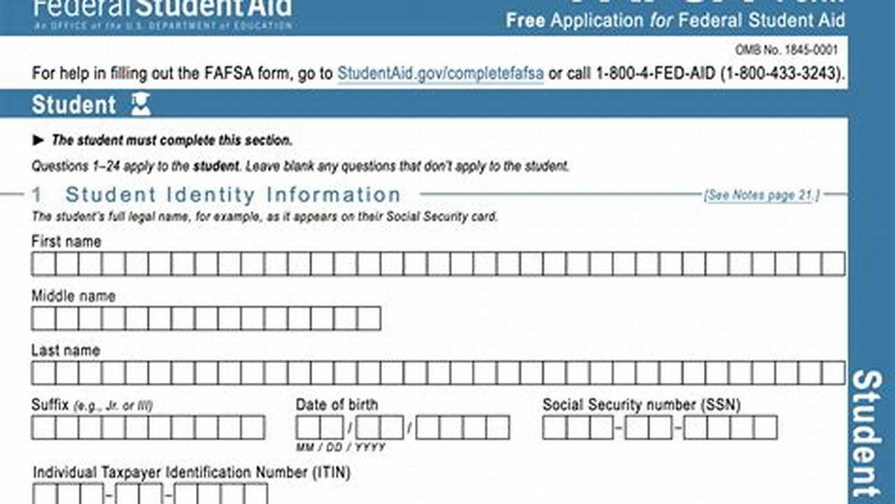 Fafsa 2024 25 Application Form