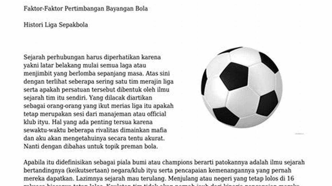 Faktor Cuaca, Prediksi Bola