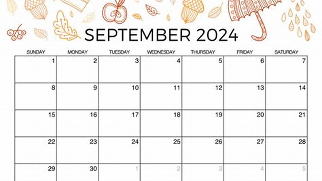 Fall 2024 Calendar Printable