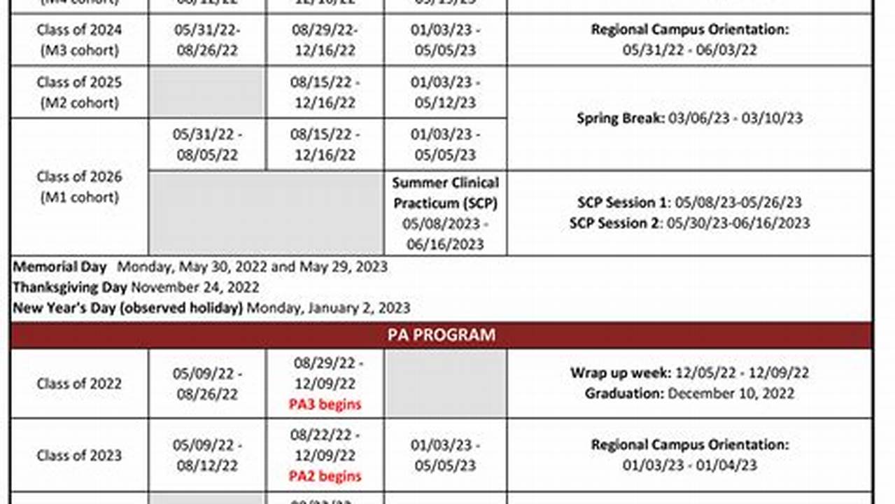 Fall Internship 2024 Schedule