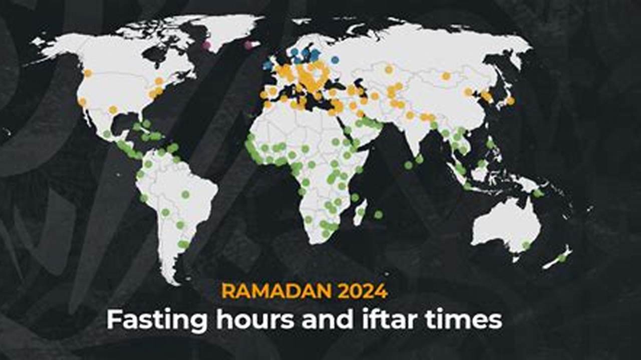 Fasting Hours And Iftar Times Around The World., 2024