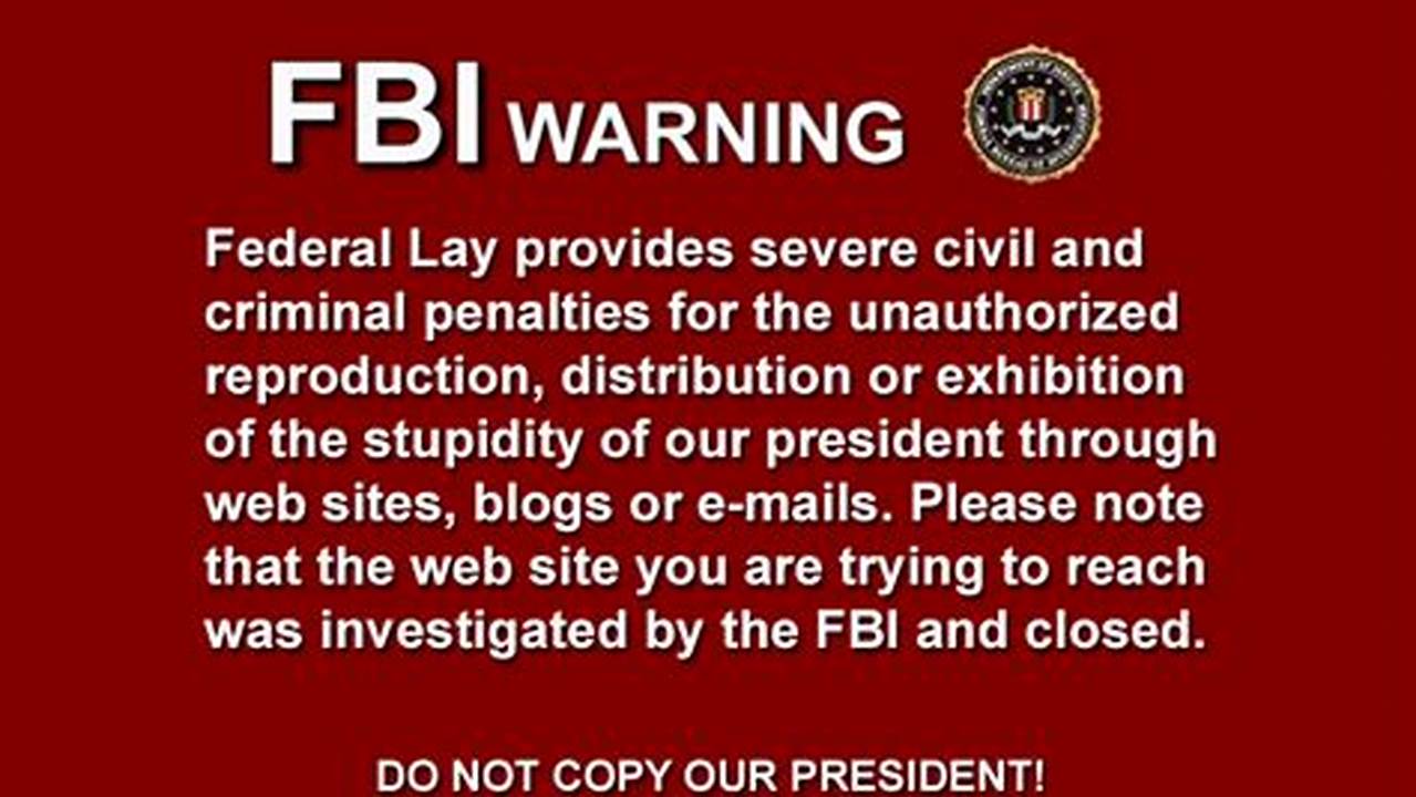 Fbi Warning For Holidays 2024
