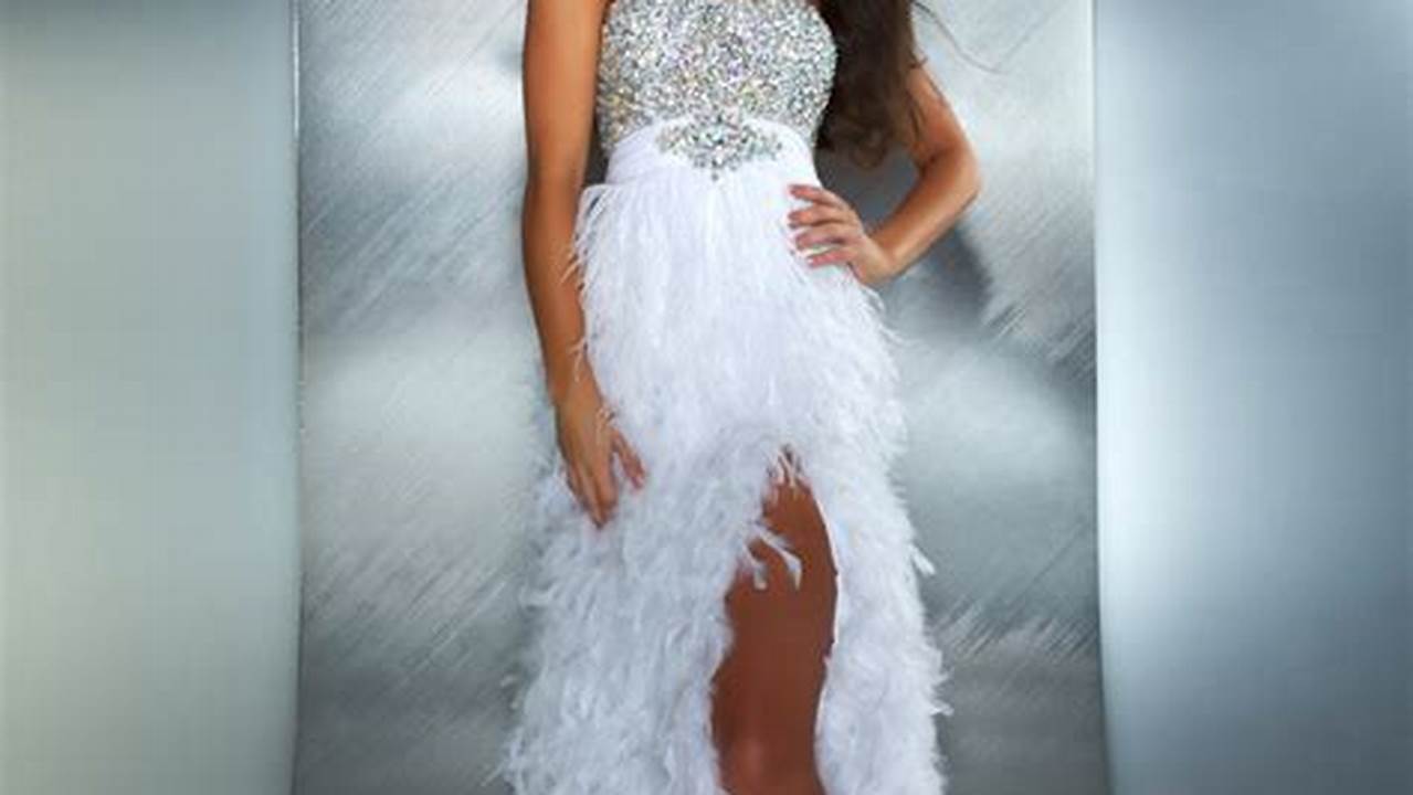 Feather Prom Dress 2024