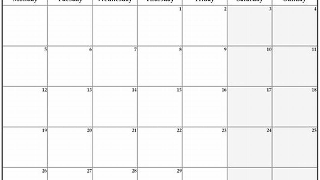Feb 2024 Calendar Monday Starter Dependency