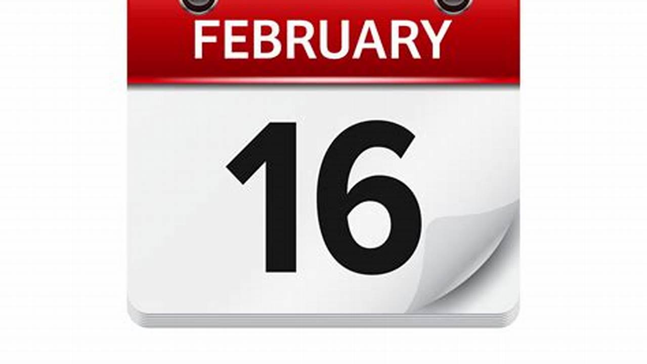 February 16th Calendar