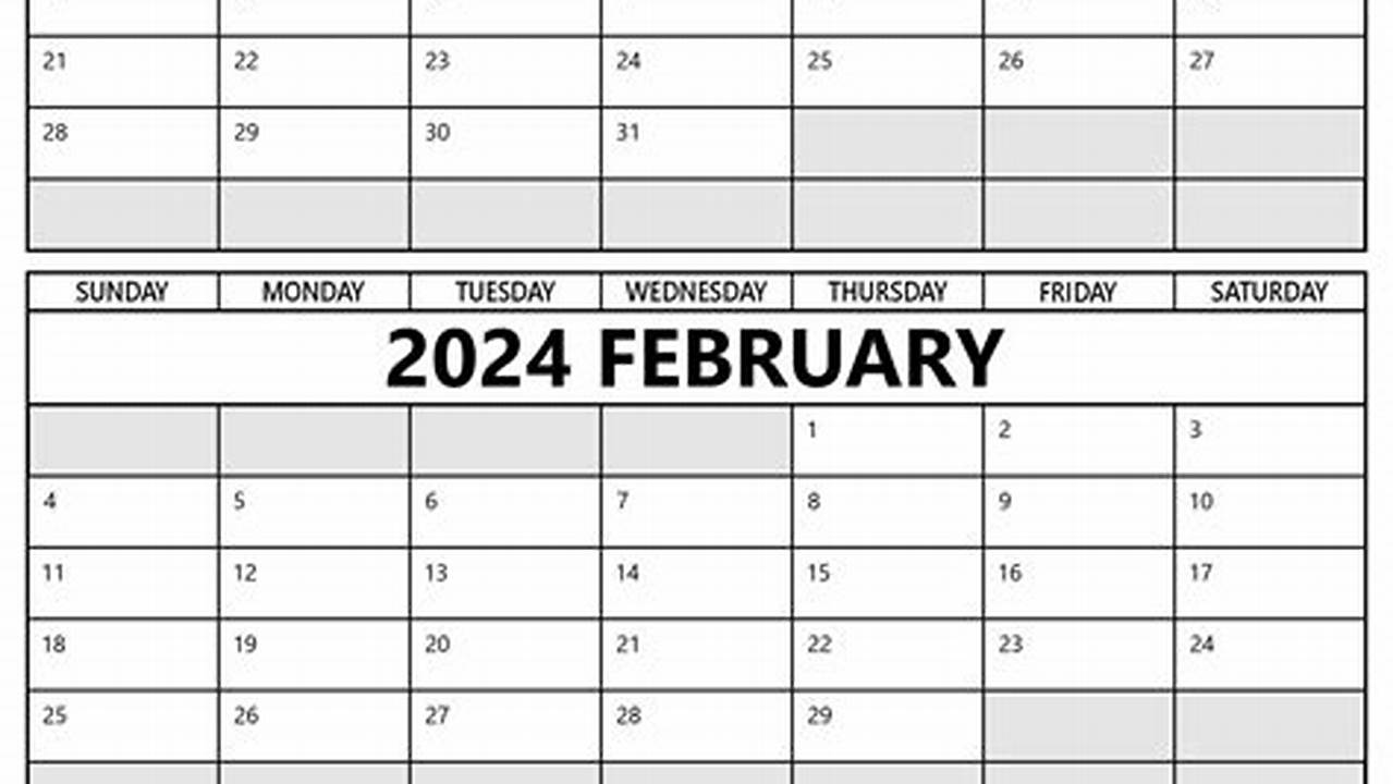 February 2024 March 2024 Calendar Week