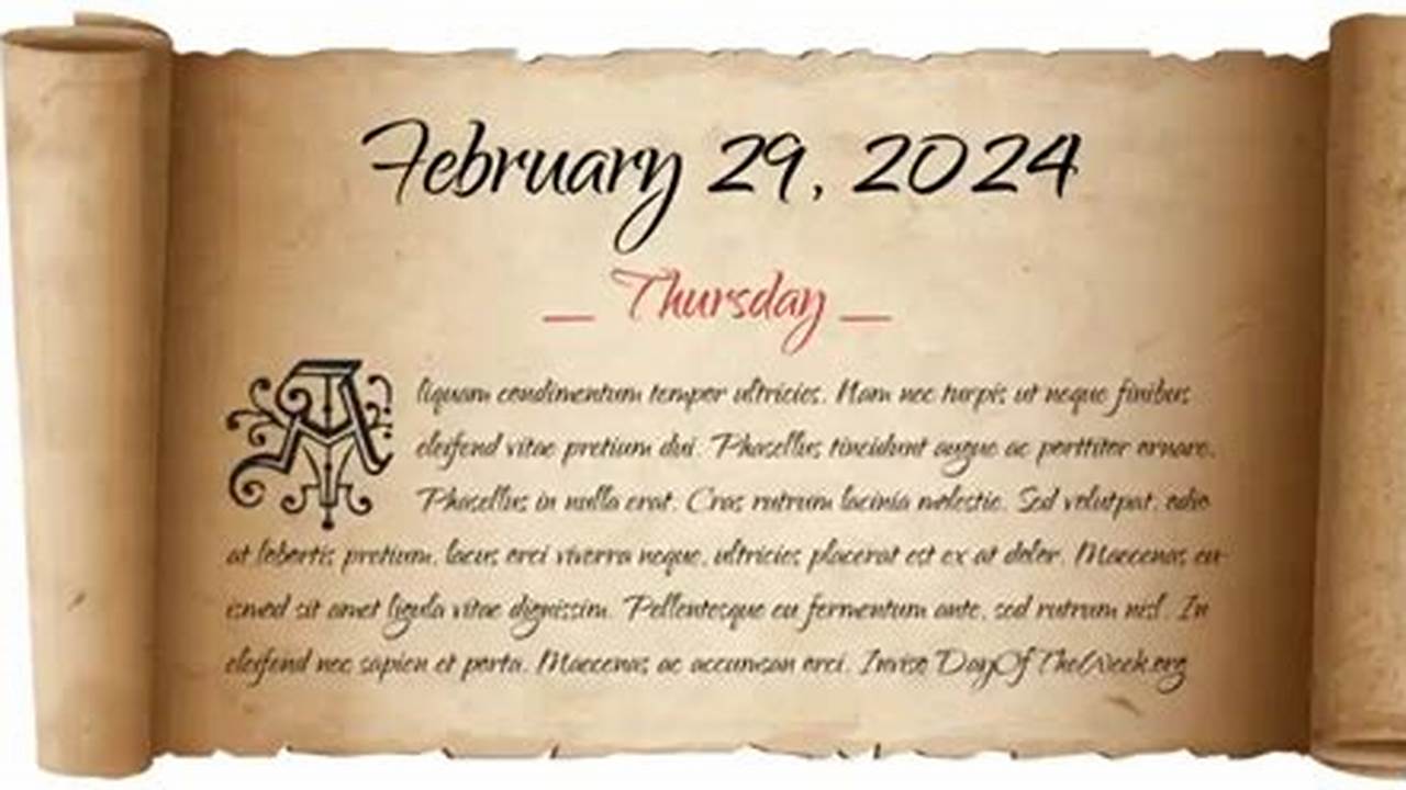 February 29, 2024 (Thursday) Final., 2024