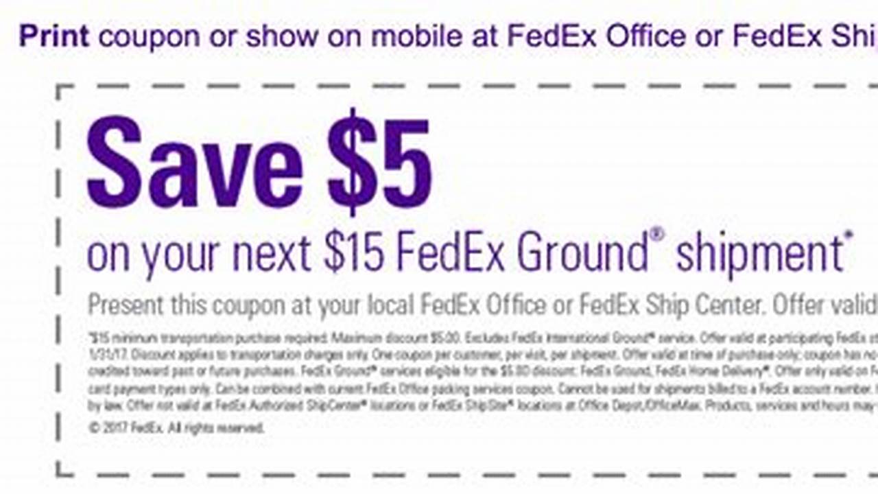 Fedex Print Coupon Code 2024