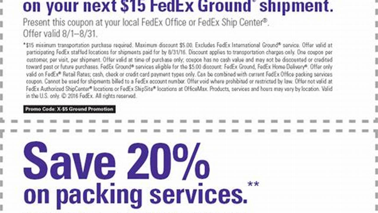 Fedex Promo Code 2024