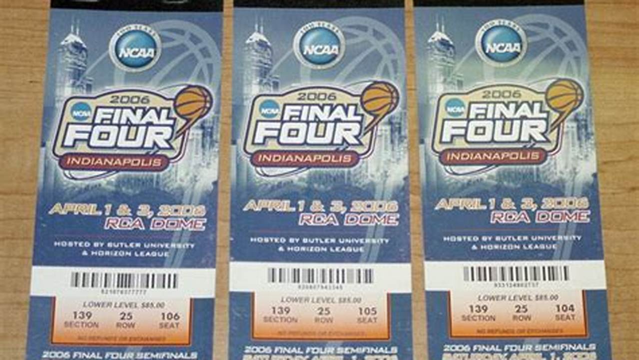 Final Four 2024 Tickets Refund Policy