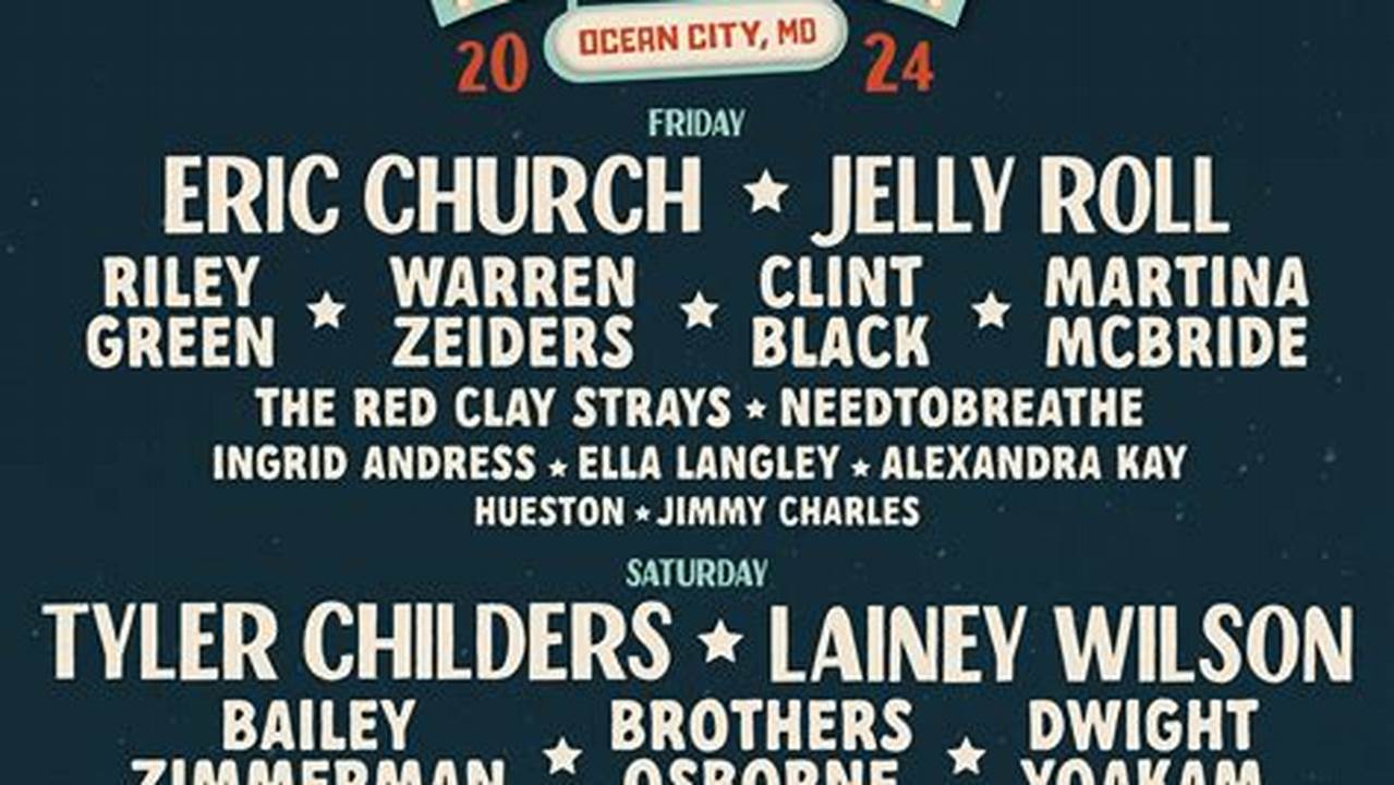 Find Out Who Is Playing Live At Country Calling Festival 2024 In Ocean City In Oct 2024., 2024