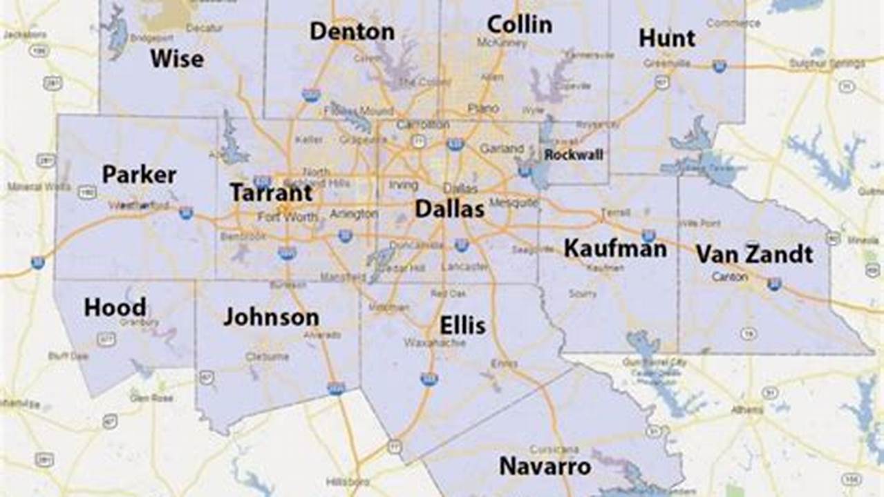 Find Your Dfw City Now Or Search By County., 2024