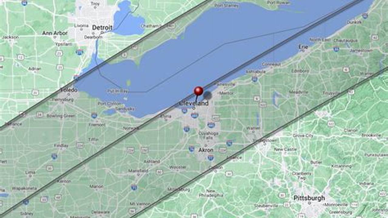 Findlay, Ohio Is In The Path Of Totality For The 2024 Total Solar Eclipse On Monday, April 8, 2024., 2024