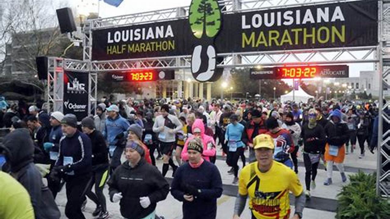 Finish Line Video From The 2024 Louisiana Marathon And Half Marathon Presented By Visit Baton Rouge, An Authentic Louisiana Experience., 2024