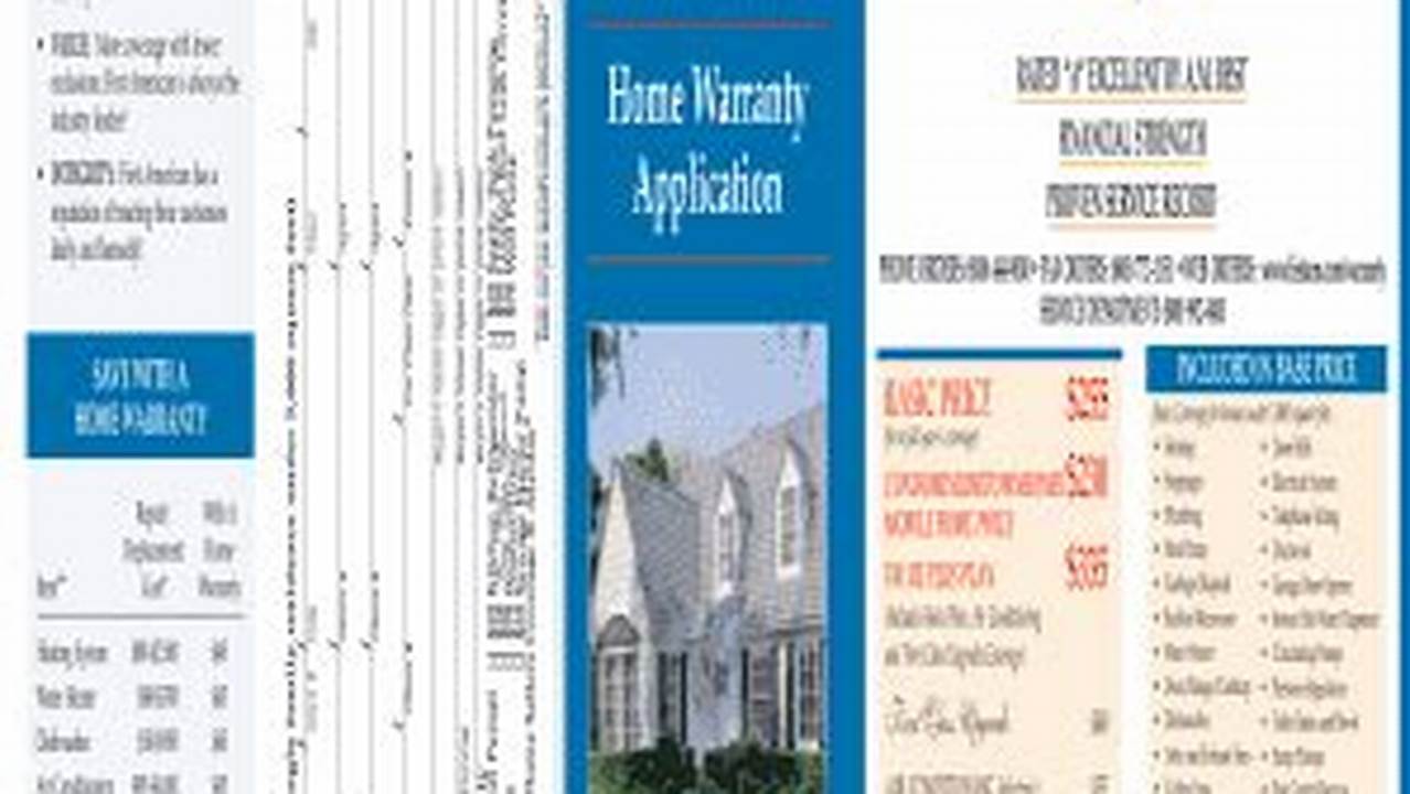 First American Home Warranty Brochure 2024 Pdf