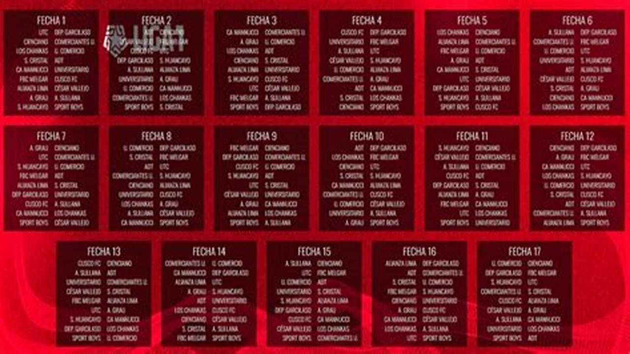 Fixture Liga 1 2024 Perú