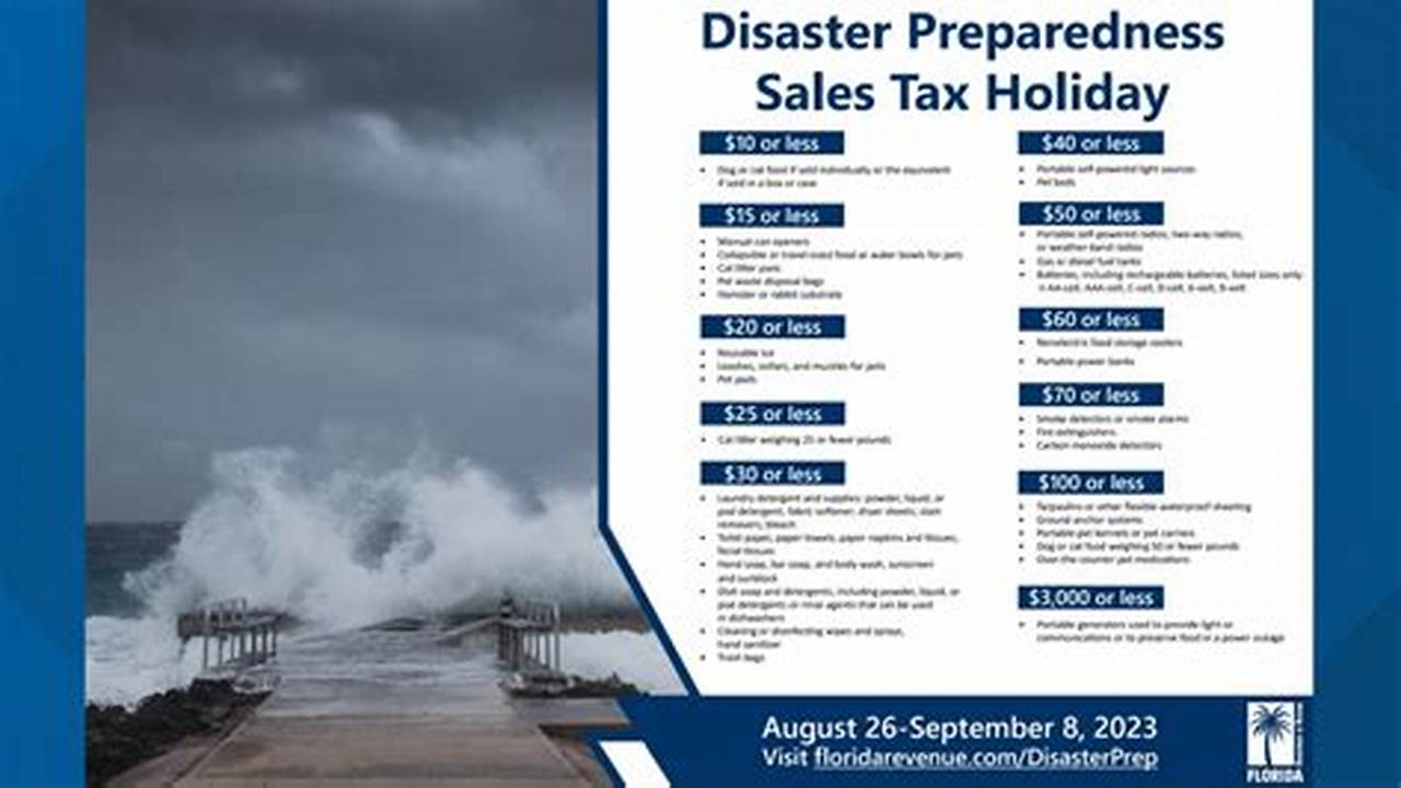 Florida Disaster Preparedness Sales Tax Holiday 2024