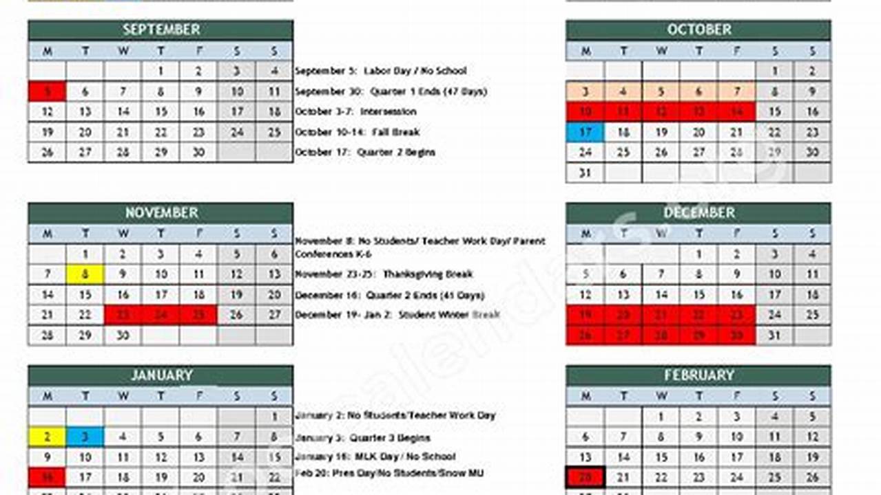 Floyd Central School Calendar