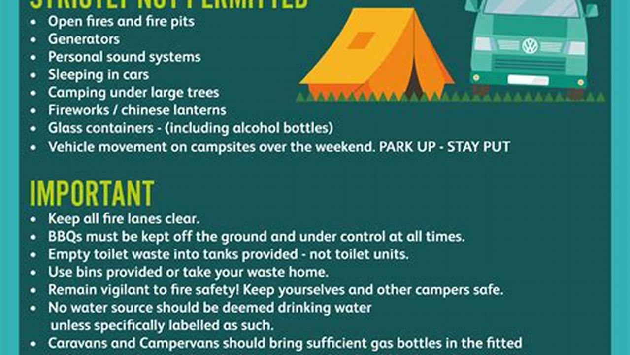 Follow The Campsite's Rules And Regulations., Camping