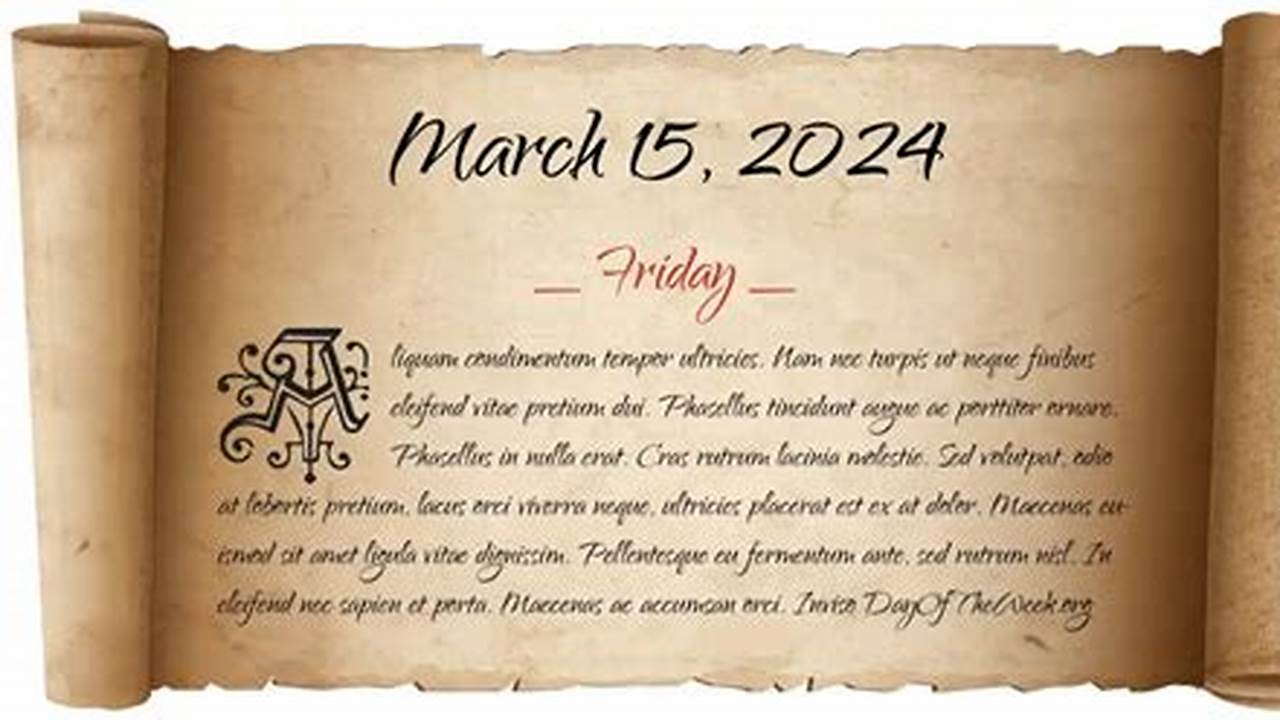 For 2024, Match Day Is Friday, March 15Th., 2024