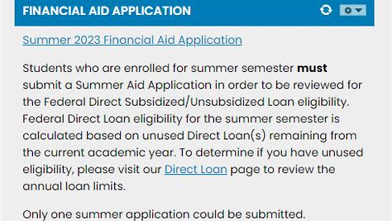 For Information On Applying For Summer Financial Aid And The Types Of Aid Available, Visit Www.ofas.uci.edu/Summer., 2024