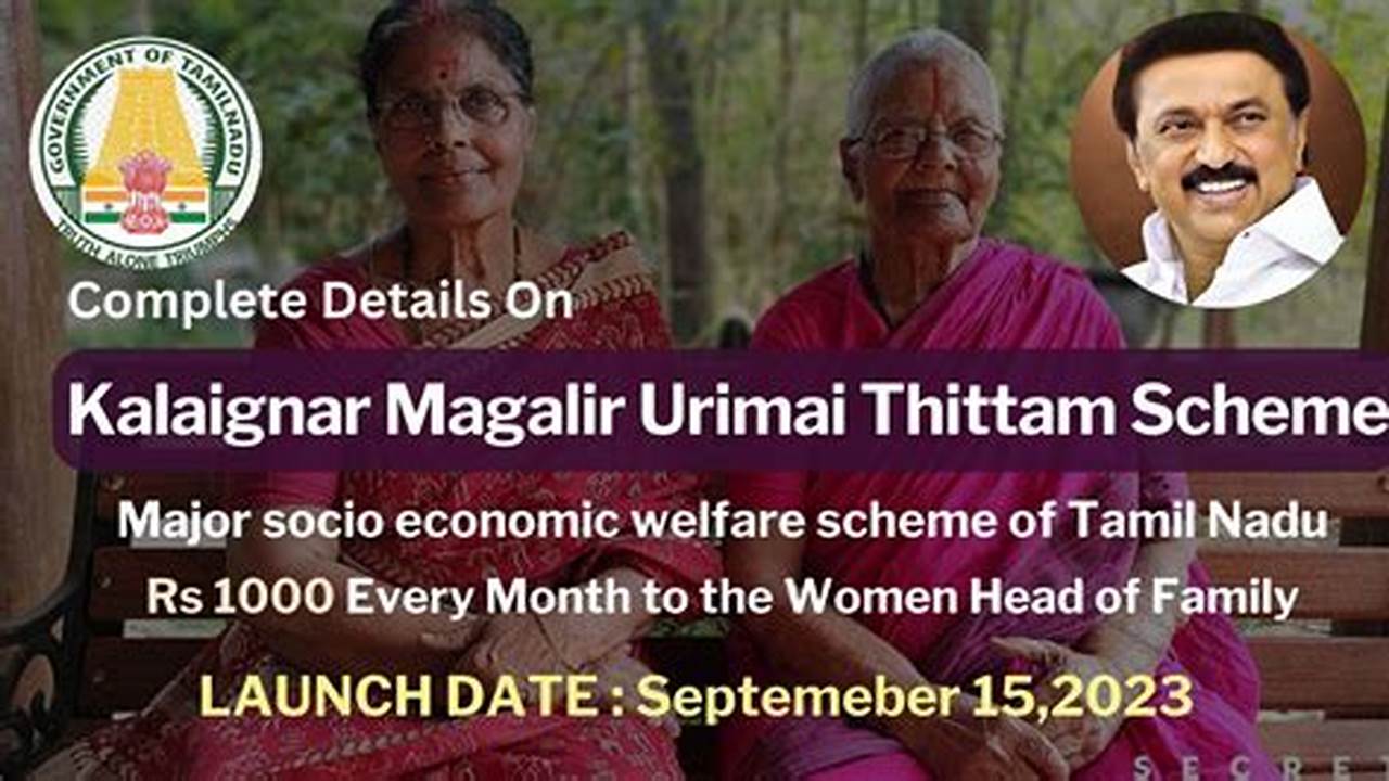 For Instance, Through The Kalaignar Magalir Urimai Thogai Scheme, About 1.15 Crore Women In Tamil Nadu., 2024