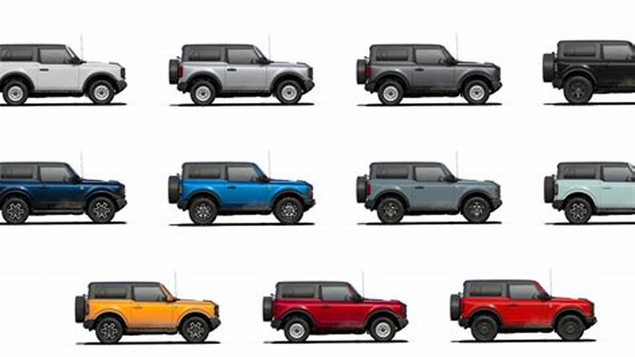Ford Bronco 2024 Models Colors