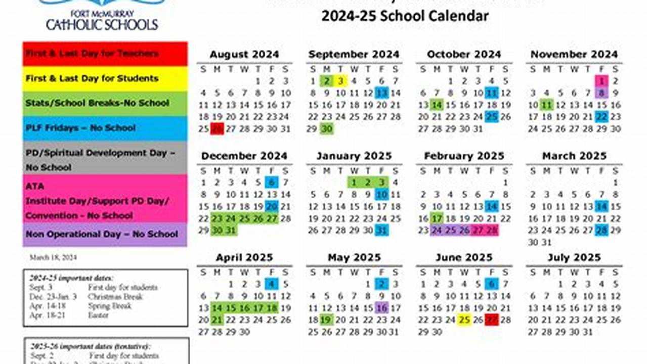Fort Mcmurray Catholic School Calendar 2024
