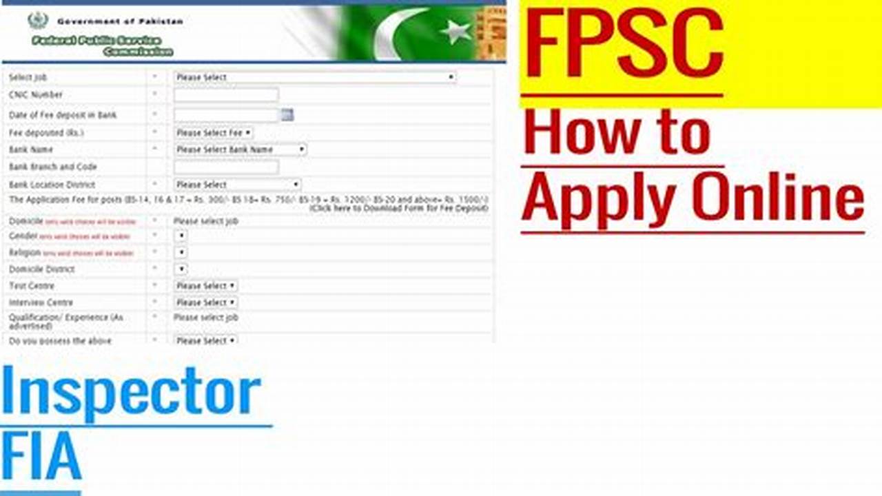 Fpsc Online Apply 2024