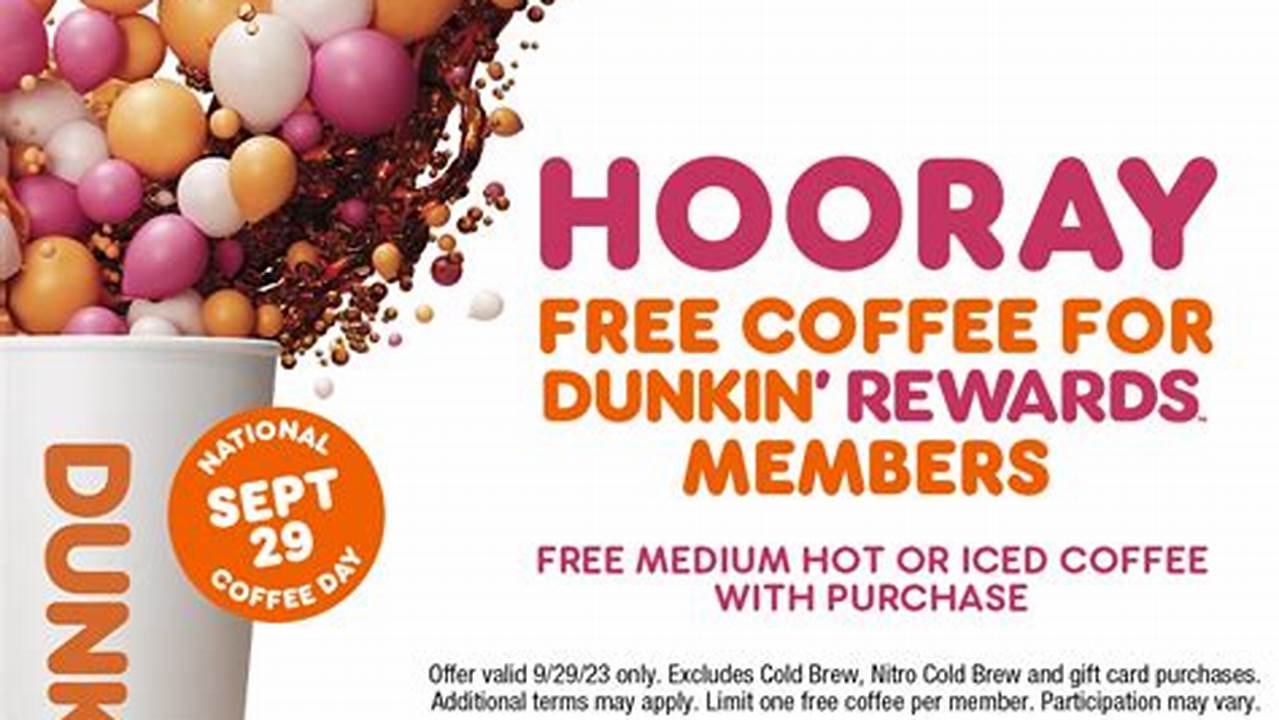 Free Coffee Day Dunkin 2024