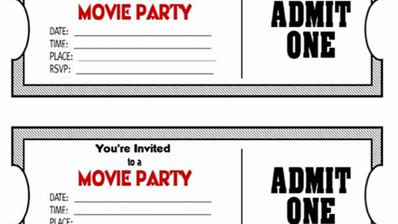 Free Movie Ticket Templates: Your Guide to Captivating Designs and Successful Screenings