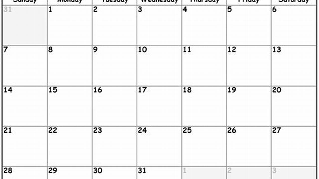 Free Printable 2024 January Calendar Template Editable