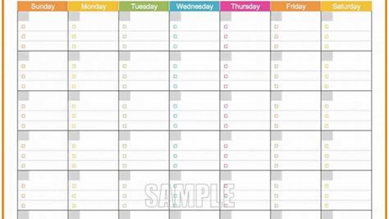 Free Printable Bill Payment Calendar