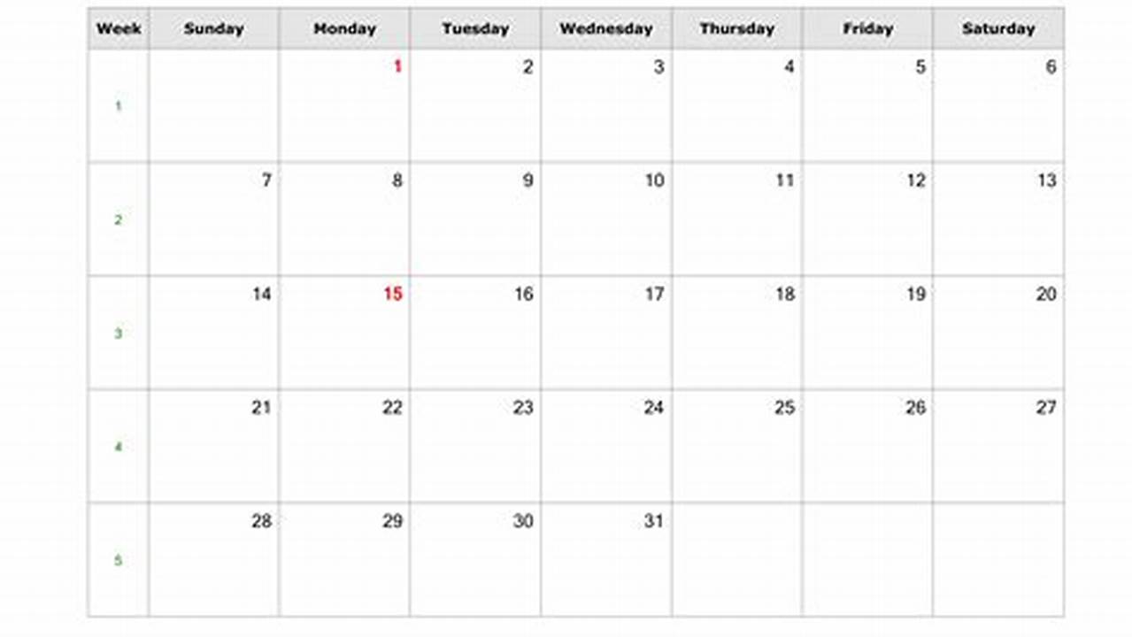 Free Printable Blank Calendar Sheets 2024