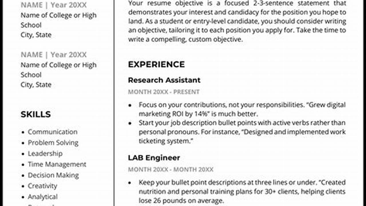 Free Resume Templates 2024