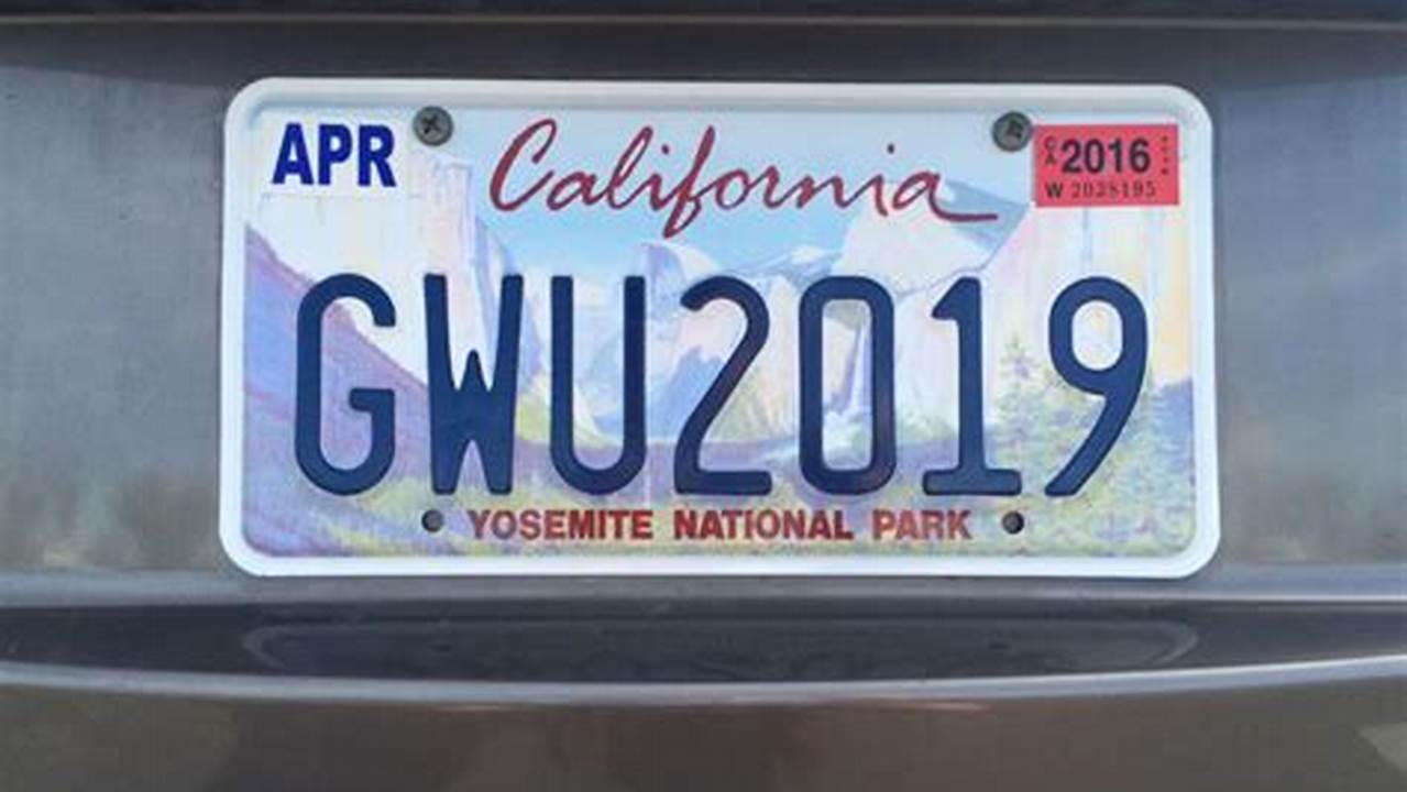 Front License Plate Law California 2024