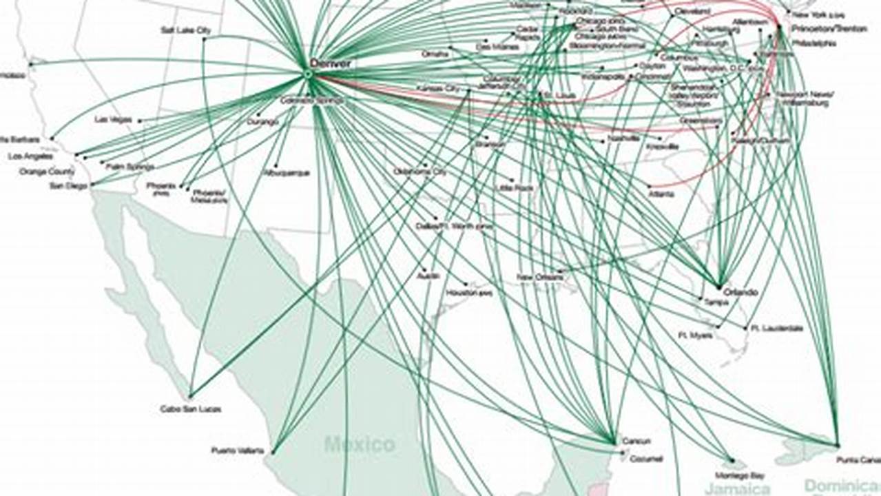 Frontier Airlines Map 2024