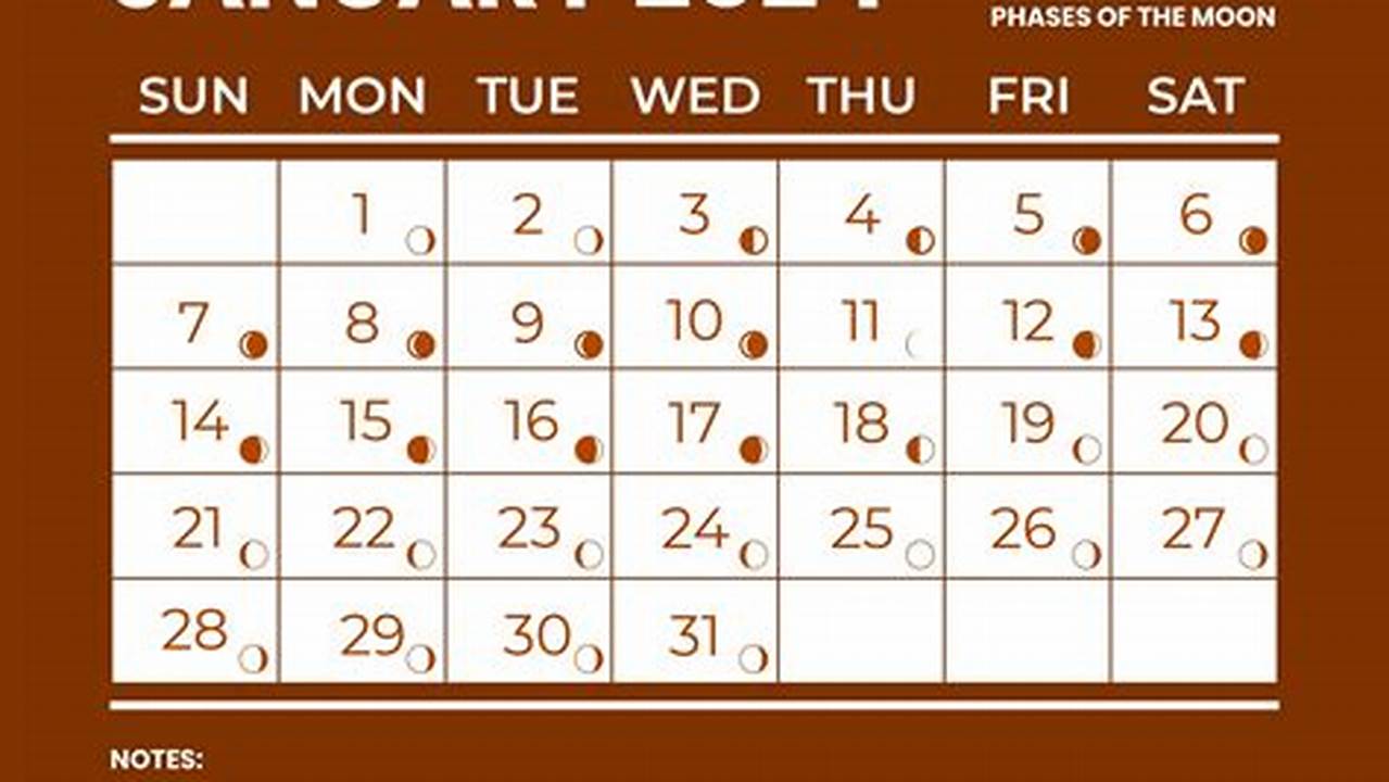 Full Moon Calendar January 2024 Free Printable