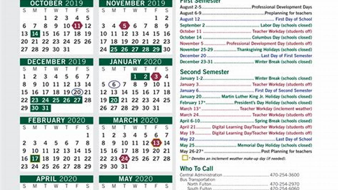 Fulton County Academic Calendar