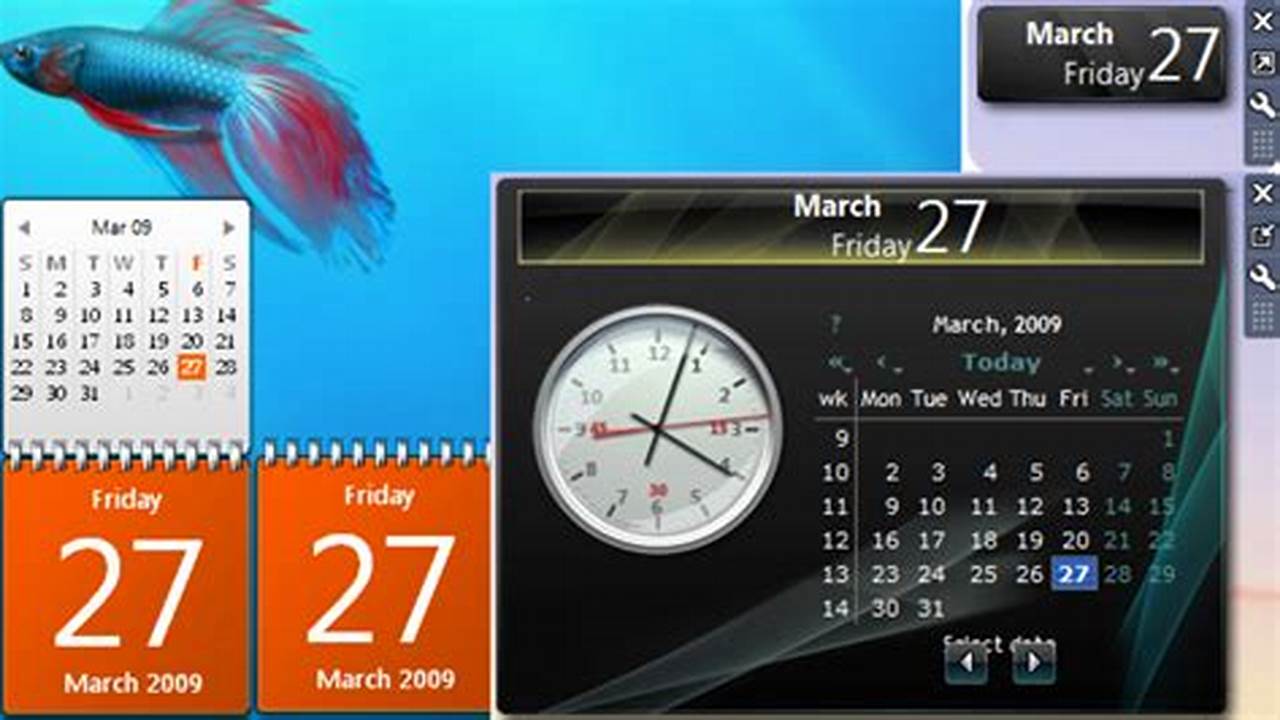 Gadget Calendar Windows 7