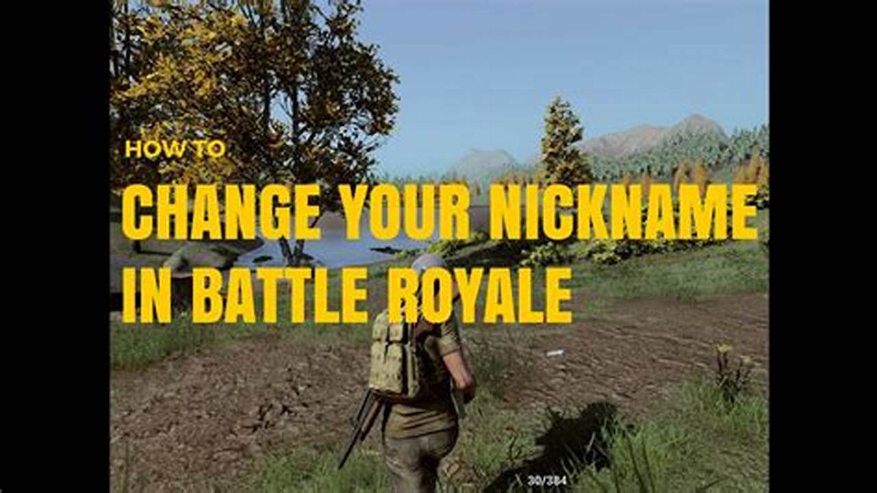 Gamers Have The Ability To Use And Change Nicknames In Famous Battle Royale Title., 2024