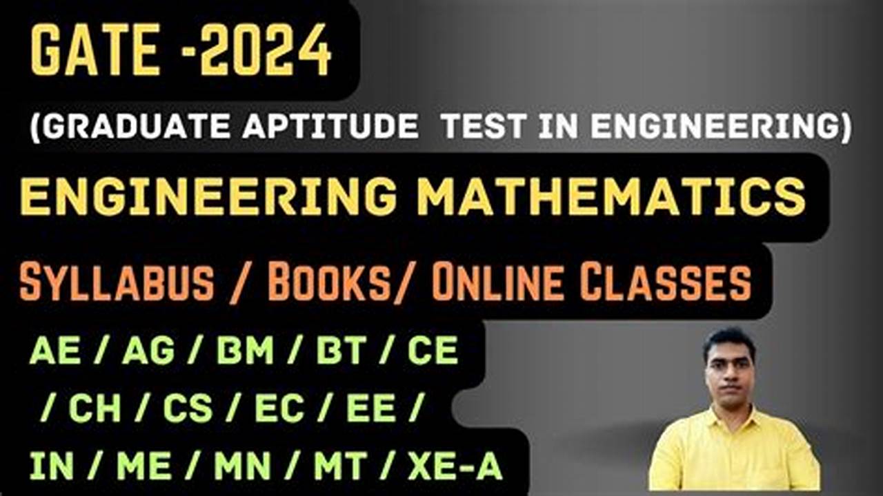 Gate Engineering Mathematics Syllabus Constitutes 15% Of The Total Weightage In The Exam., 2024