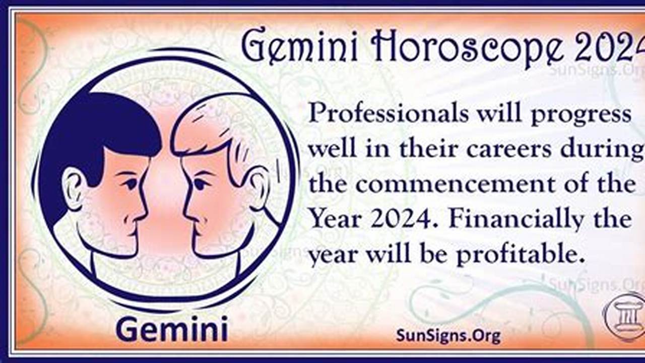 Gemini 2024 Monthly Horoscope