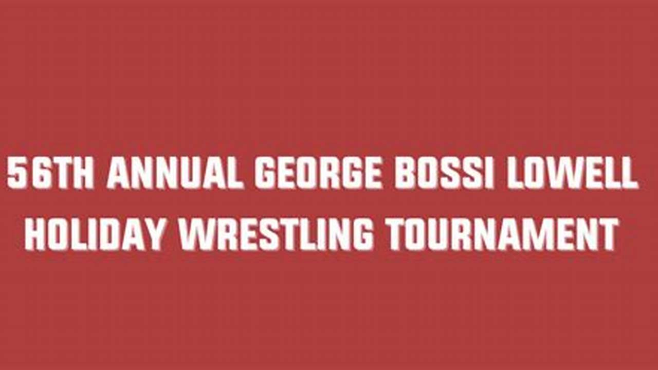 George Bossi Wrestling Tournament 2024