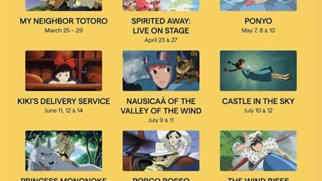 Ghibli Fest 2024 Schedule